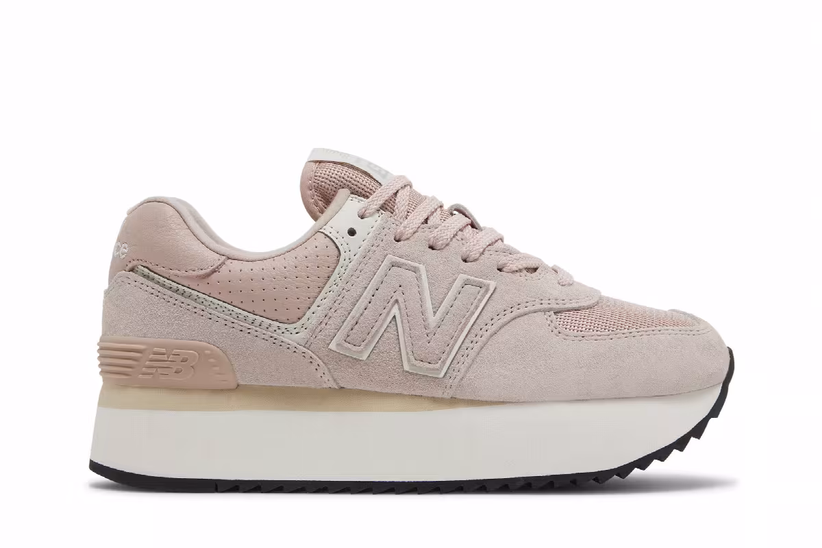 New Balance Women's 574+ Pink, view 2