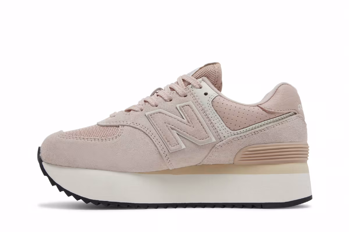 New Balance Women's 574+ Pink, view 4