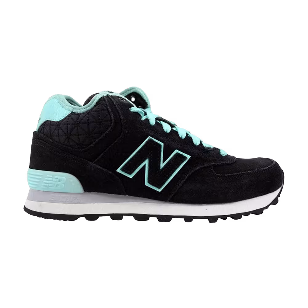 New Balance Women's 574 Black Aqua