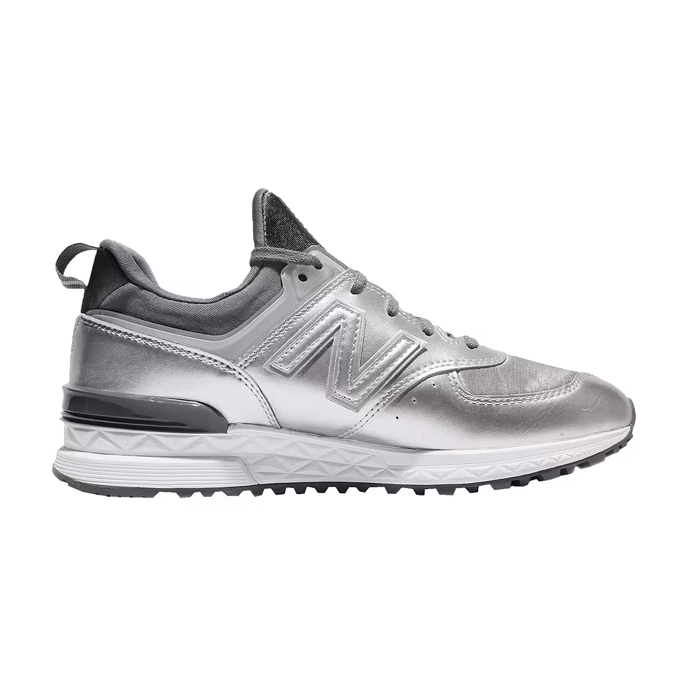 New Balance Women's 574 Silver White