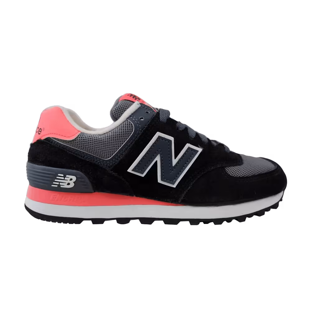 New Balance Women's 574 Black Pink