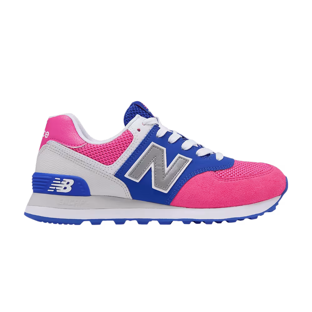 New Balance Women's 574 Wide Pink Blue