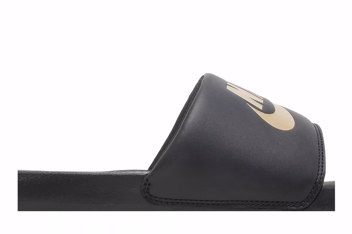 Nike Victori One Slide Black Metallic Gold, view 3