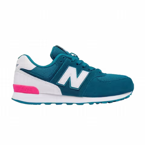 New Balance 574 Big Kid 'High Visibility - Teal'