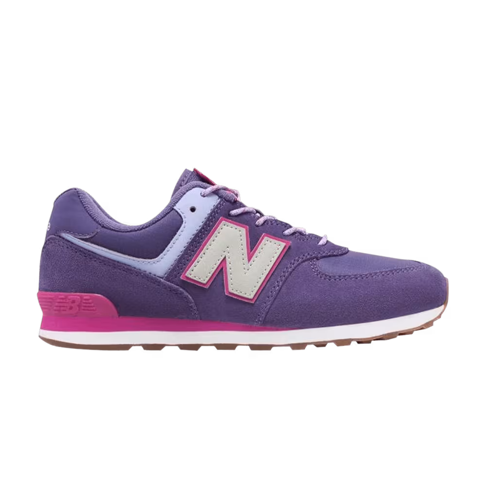 New Balance 574 Big Kid Camp - Violet Fluorite