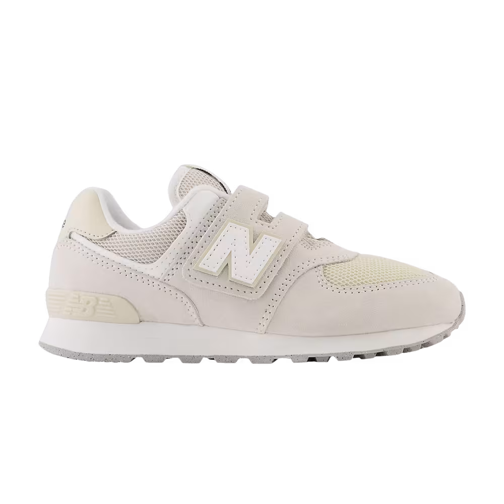 New Balance 574 Hook & Loop Little Kid Wide Moonbeam Bone