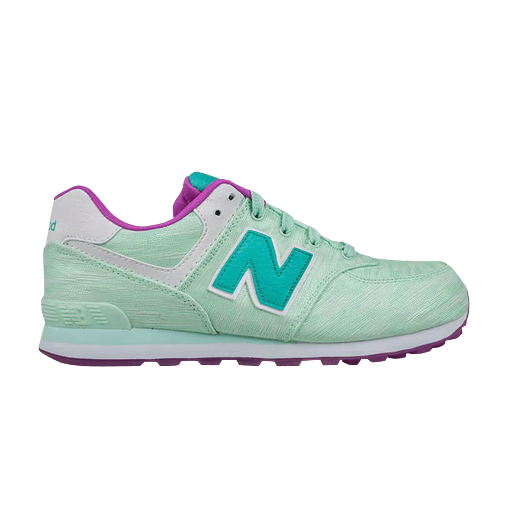 New Balance 574 Big Kid Green Pink