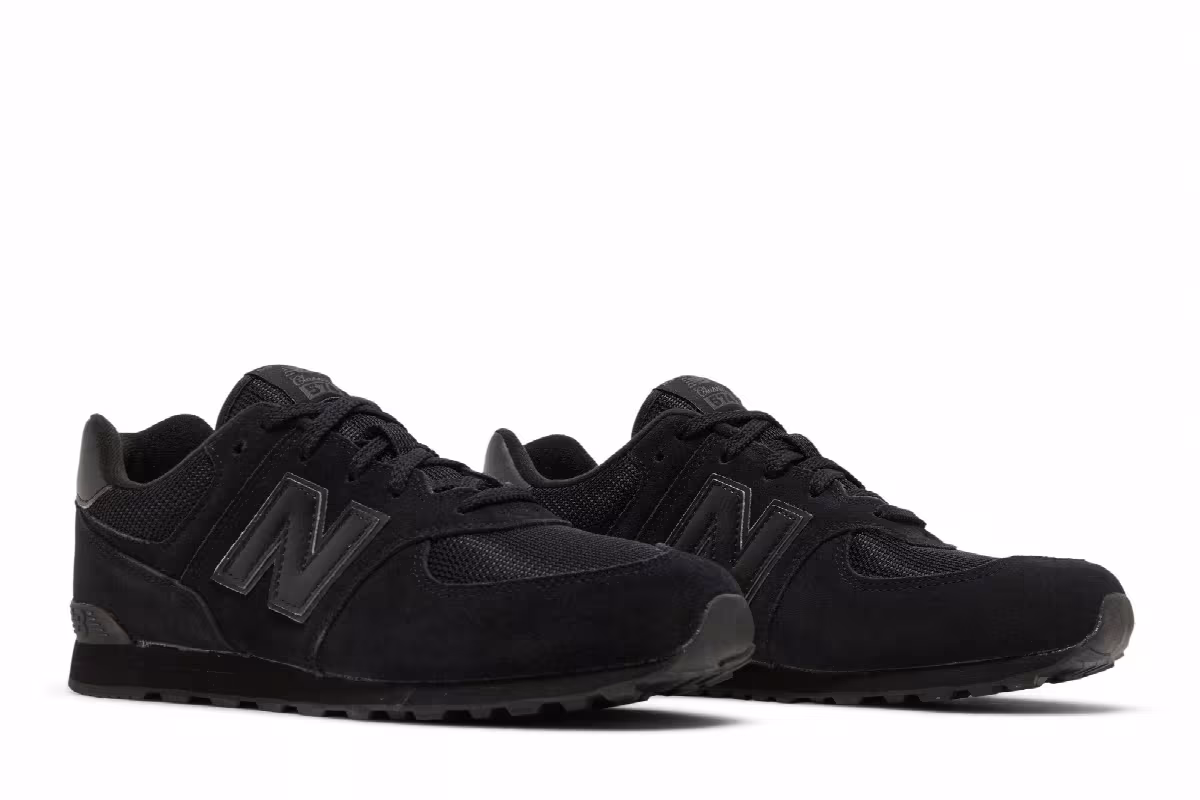 New Balance 574 Kids Black, view 9