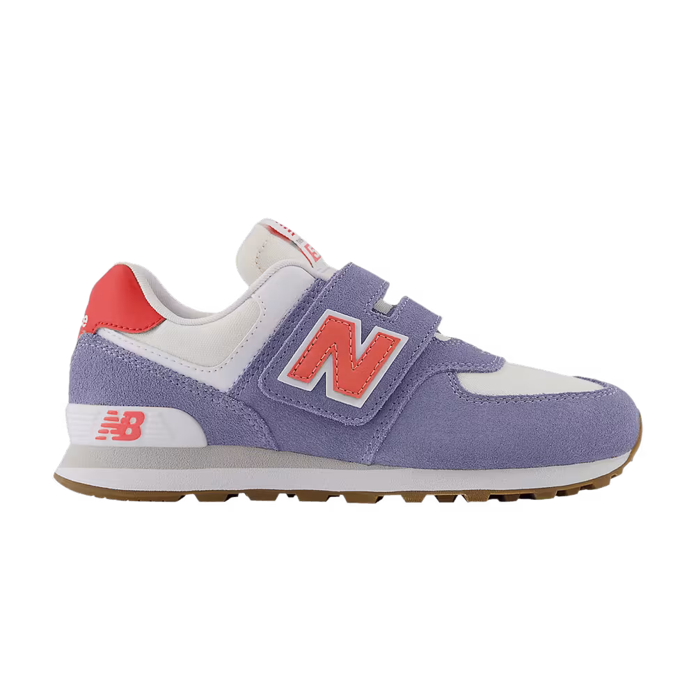 New Balance 574 Hook & Loop Little Kid Wide Dusk Shower Drifting Red