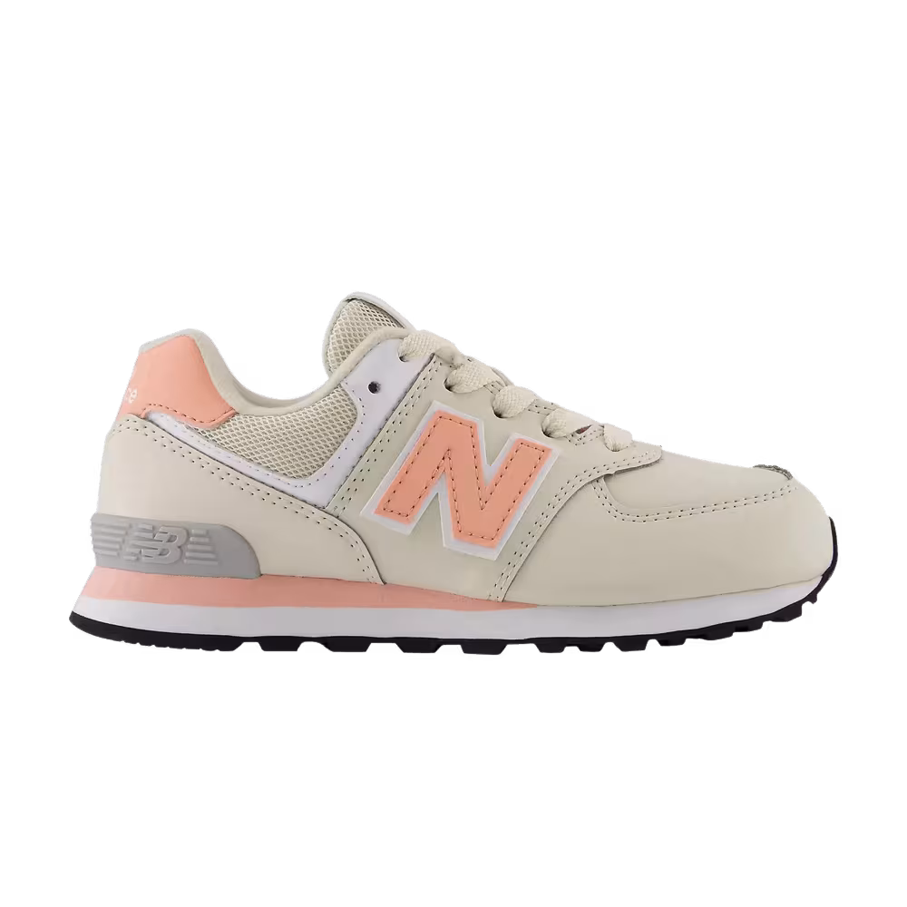 New Balance 574 Lace Little Kid Linen Pink Lemonade