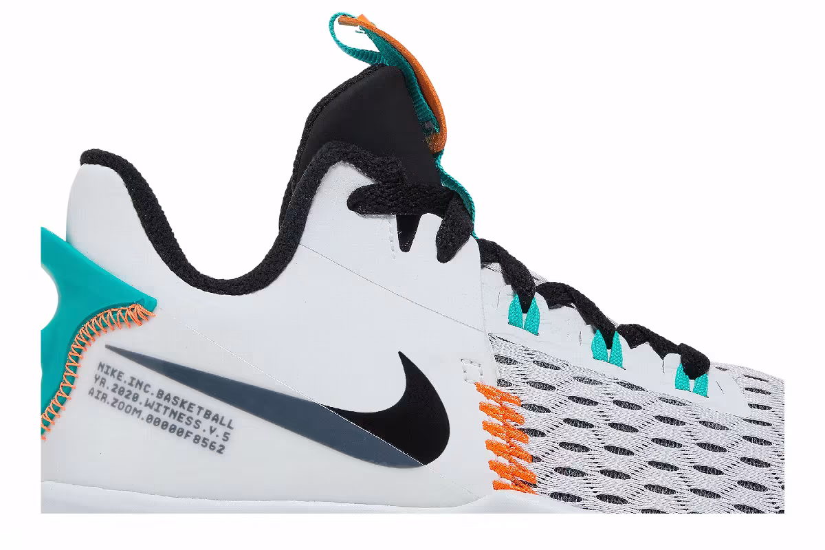 Nike LeBron Witness 5 White Clear Jade, view 3