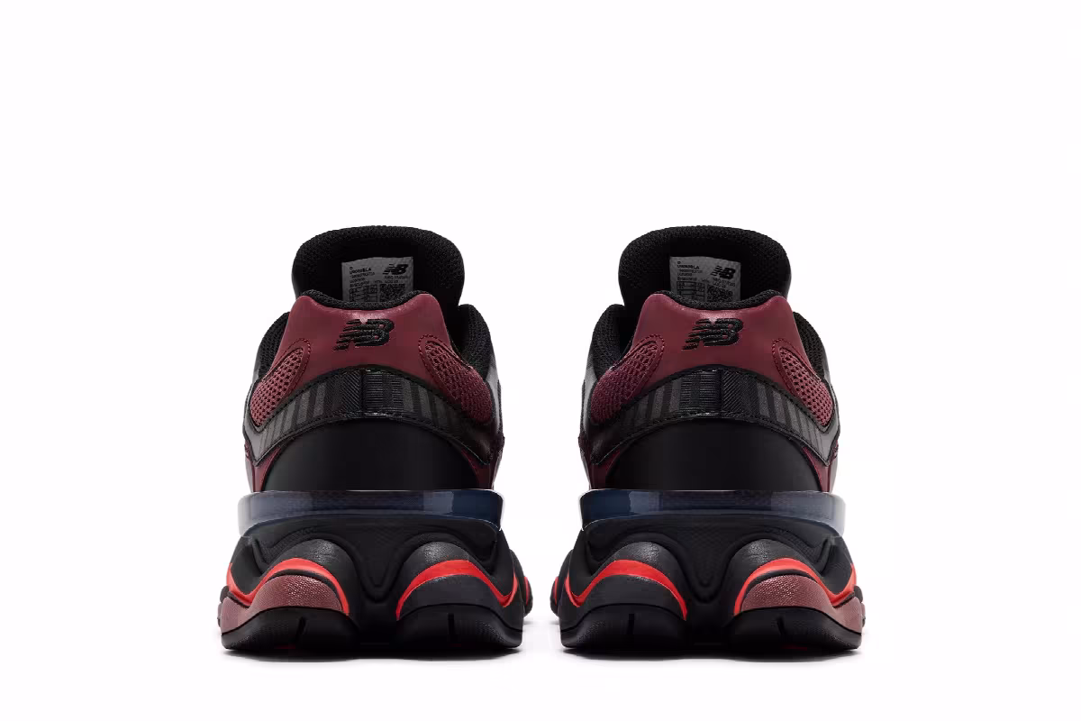 New Balance 9060 Black Washed Burgundy, view 7