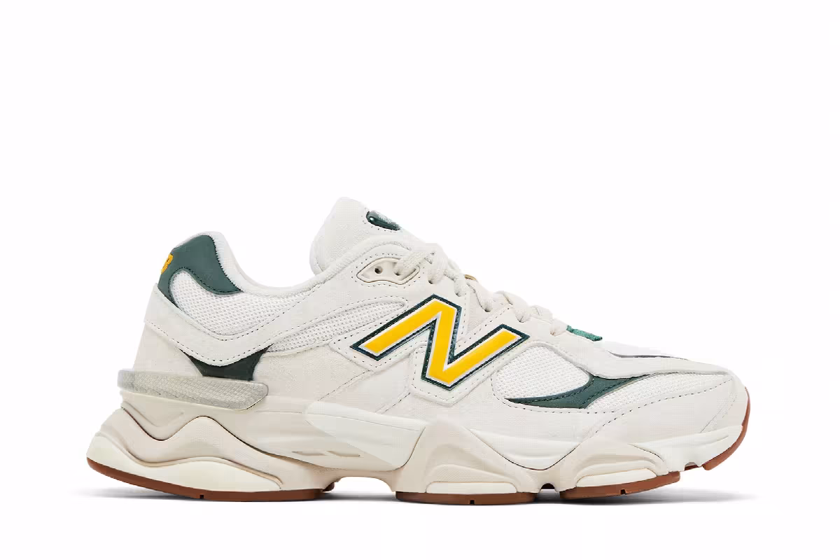 New Balance 9060 White Green Gold, view 2