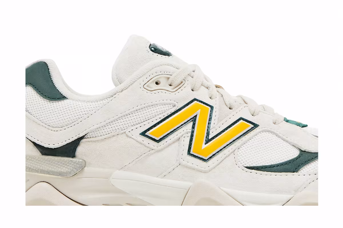 New Balance 9060 White Green Gold, view 3