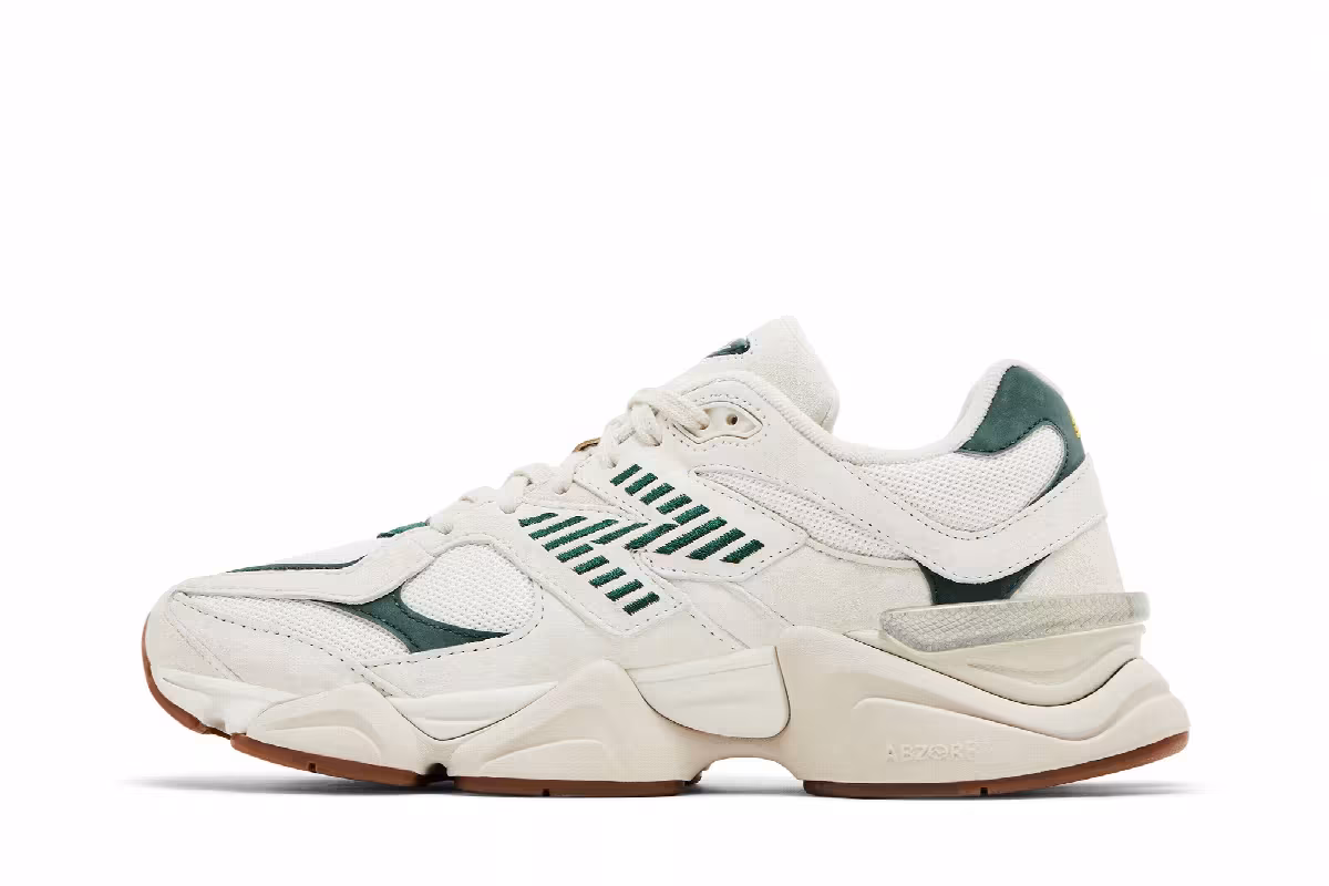 New Balance 9060 White Green Gold, view 4