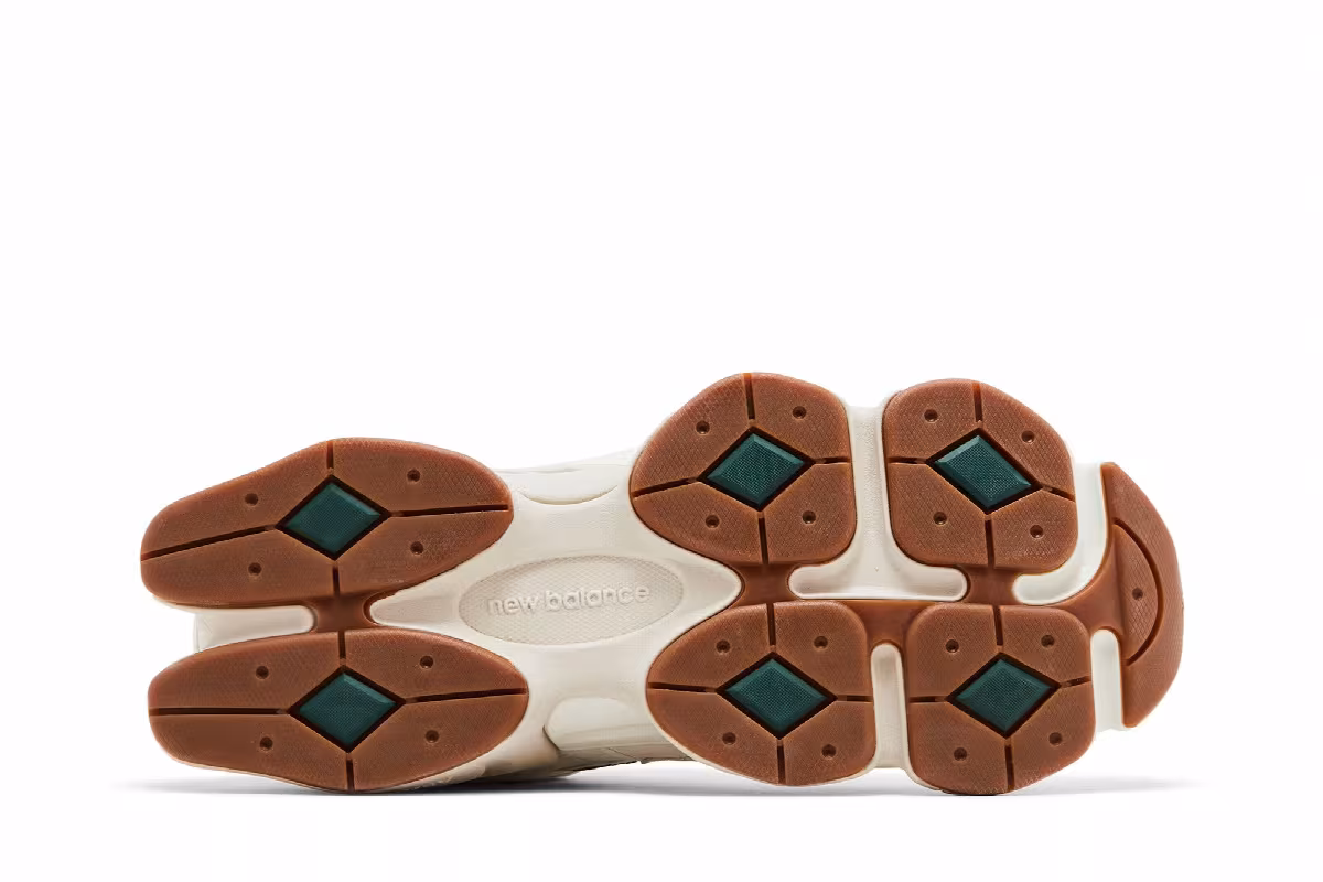 New Balance 9060 White Green Gold, view 5
