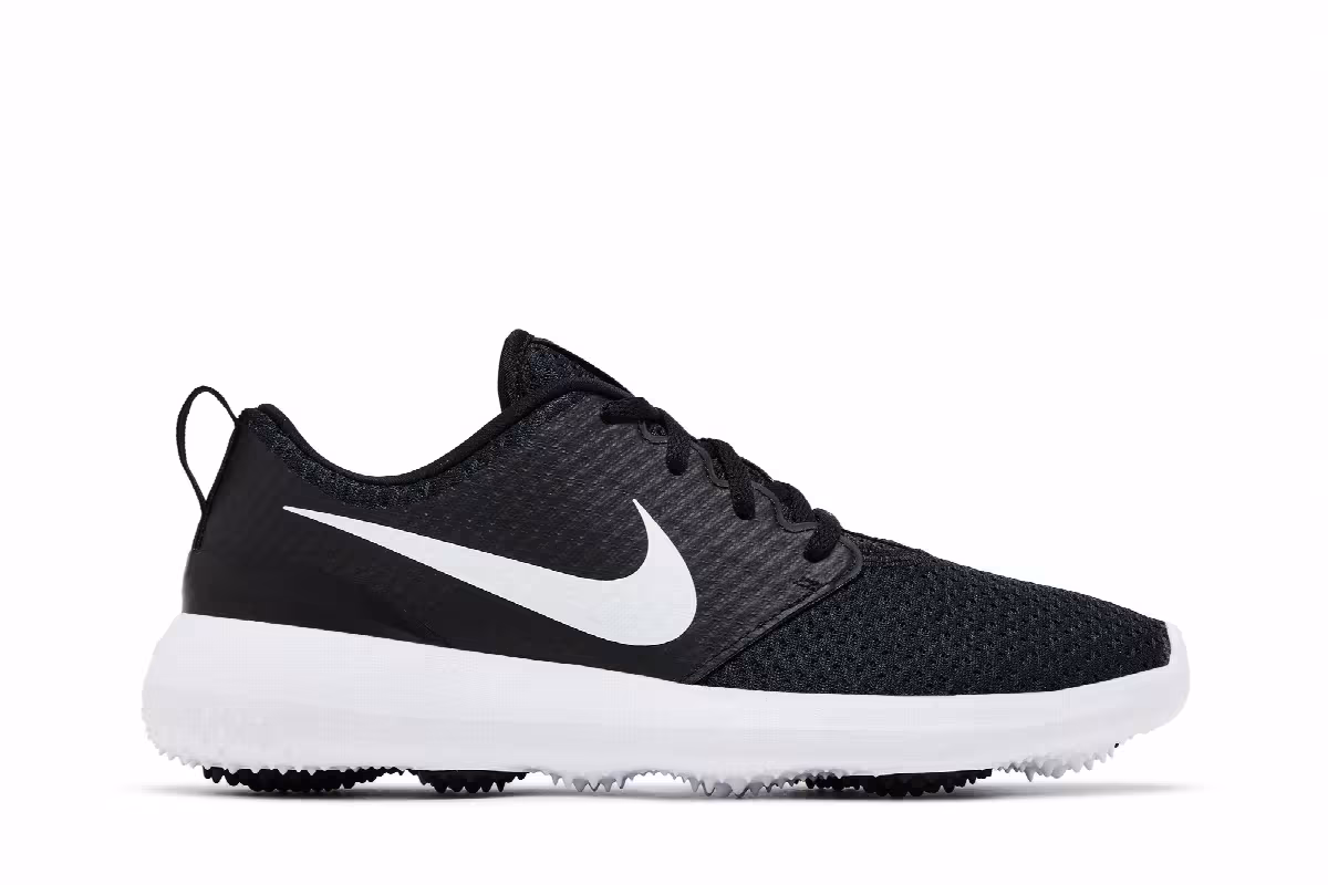 Nike Women's Roshe Golf Black Metallic White, view 2