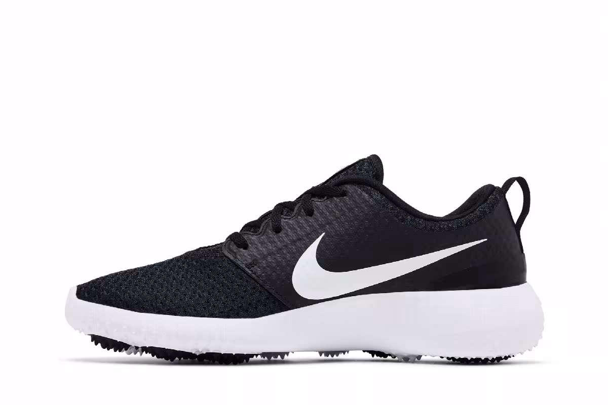 Nike Women's Roshe Golf Black Metallic White, view 4