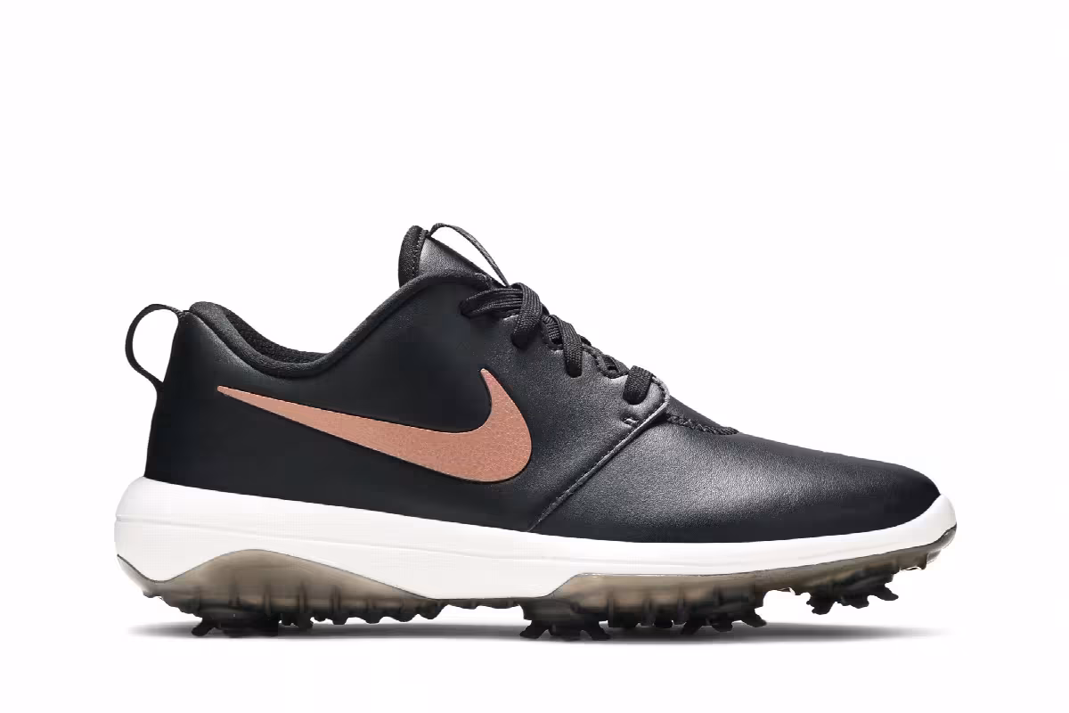 Nike Women's Roshe Golf Tour Black Metallic Red Bronze, view 2