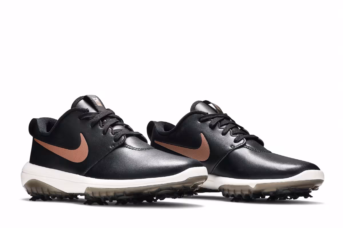 Nike Women's Roshe Golf Tour Black Metallic Red Bronze, view 9