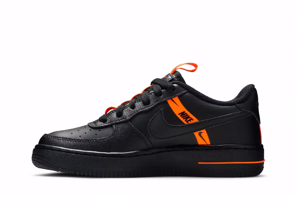 Nike Air Force 1 LV8 KSA GS Worldwide Pack - Black Total Orange, view 4