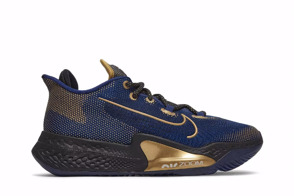 Nike Air Zoom BB NXT Blue Metallic Gold, view 2
