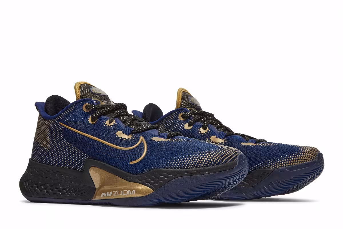 Nike Air Zoom BB NXT Blue Metallic Gold, view 9