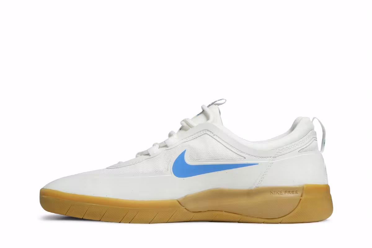 Nike Nyjah Free 2 SB White Light Photo Blue Gum, view 4