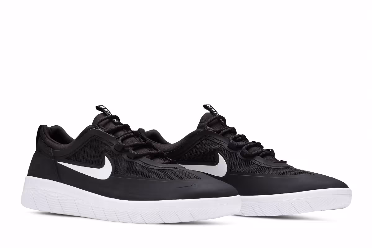 Nike Nyjah Free 2 SB Black White, view 9