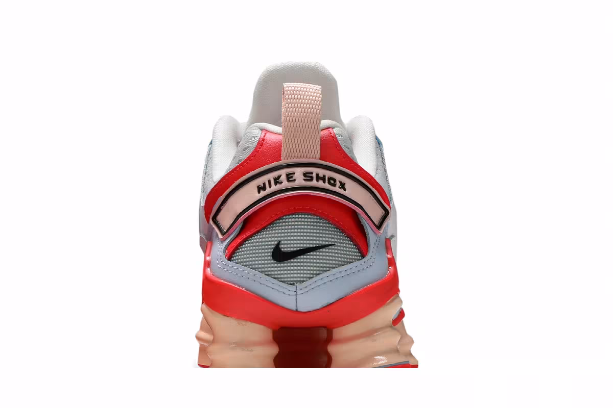 Nike Women's Shox TL Nova White Laser Crimson, view 8