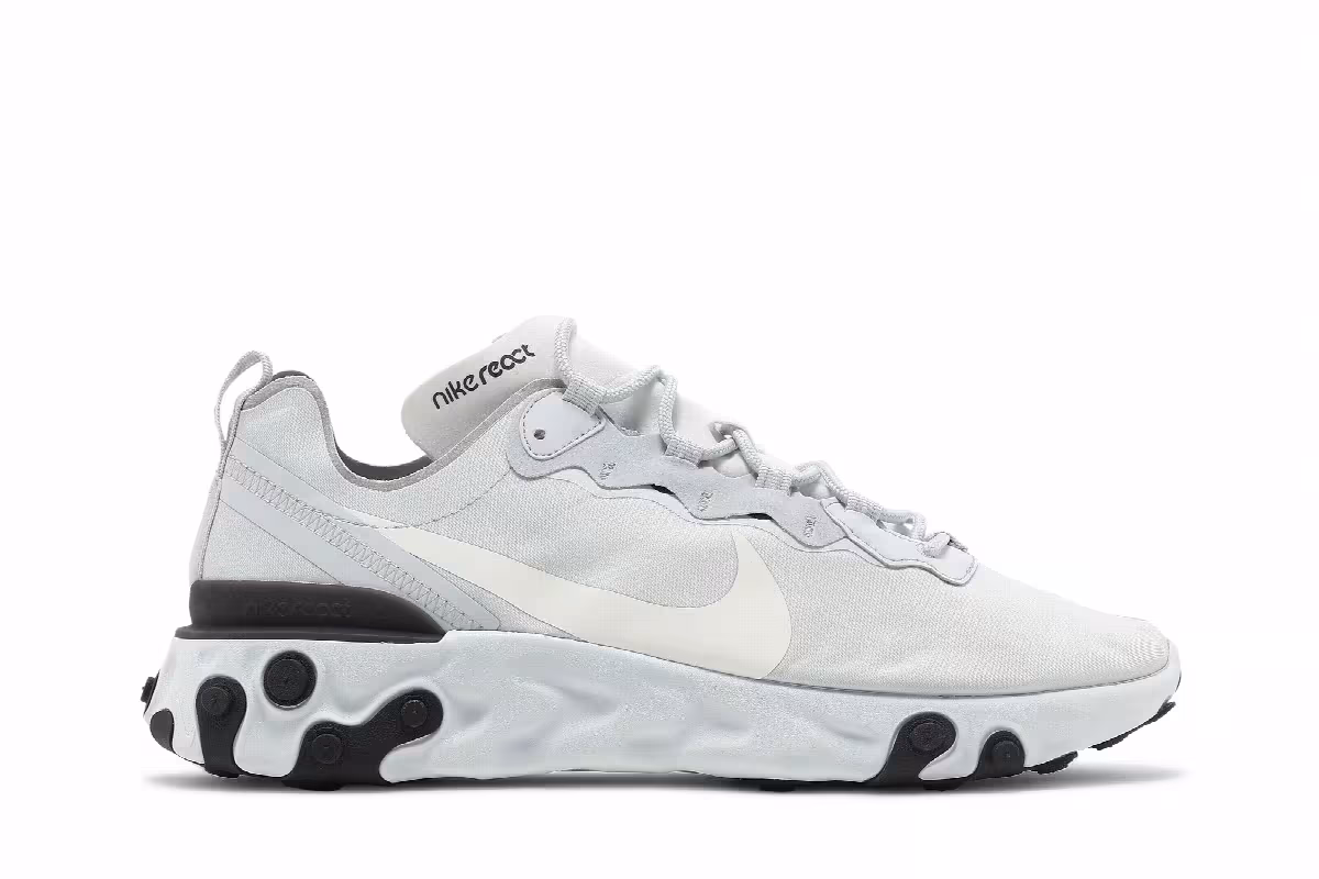Nike React Element 55 Pure Platinum Thunder Grey, view 2