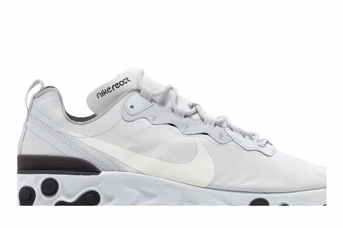 Nike React Element 55 Pure Platinum Thunder Grey, view 3