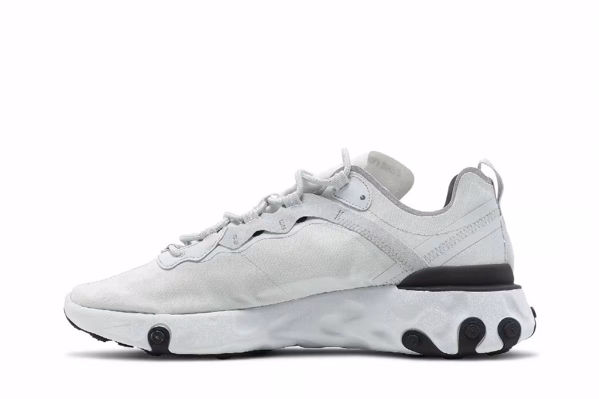 Nike React Element 55 Pure Platinum Thunder Grey, view 4