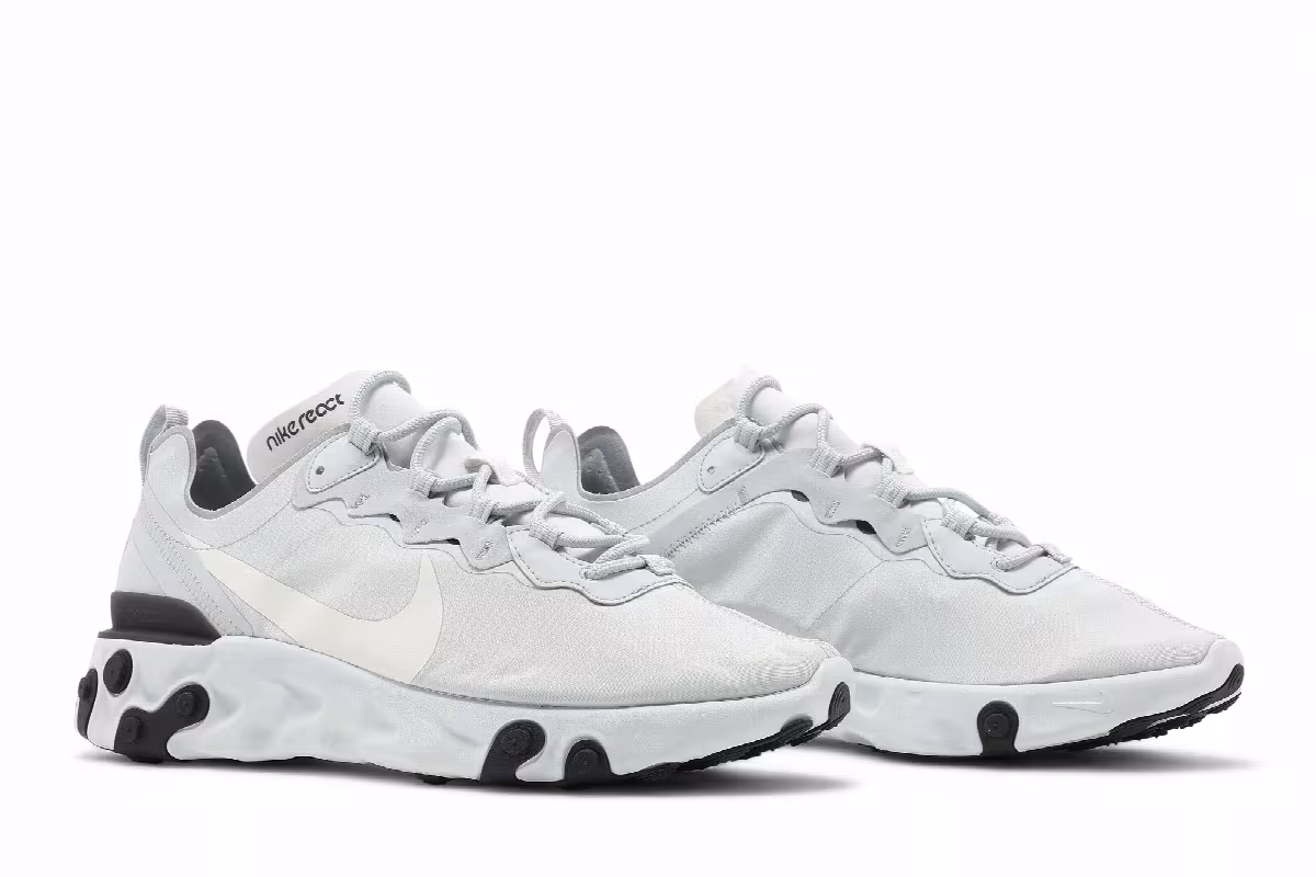 Nike React Element 55 Pure Platinum Thunder Grey, view 9