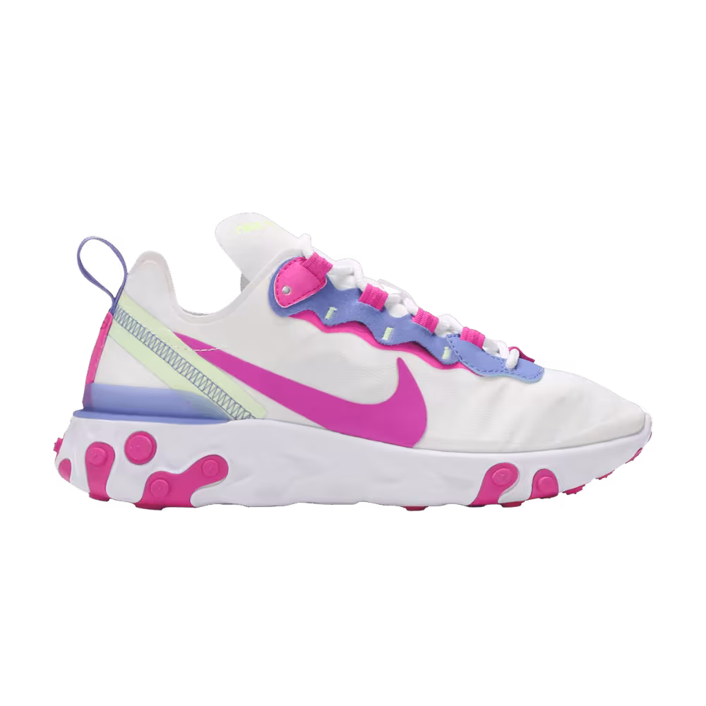 Nike Women's React Element 55 White Fire Pink