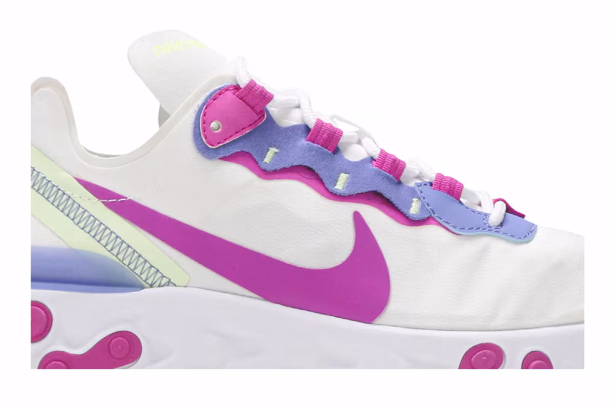 Nike Women's React Element 55 White Fire Pink, view 3