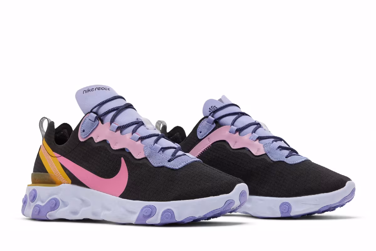 Nike React Element 55 Black Palest Purple, view 9