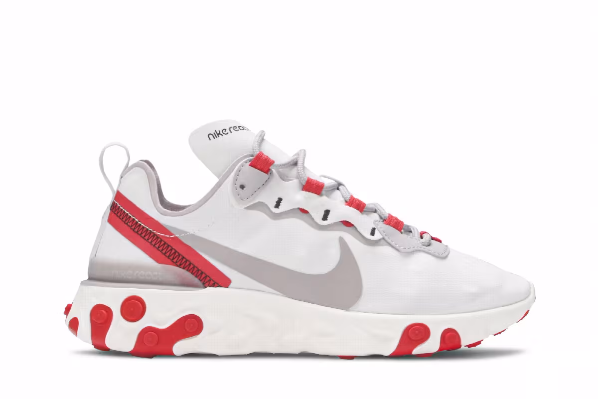 Nike Women's React Element 55 Sail Phantom Red, view 2