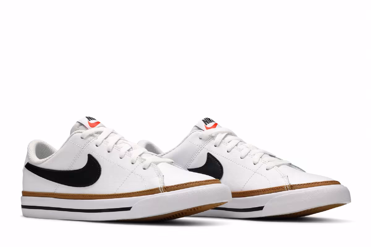 Nike Court Legacy GS White Desert Ochre, view 9