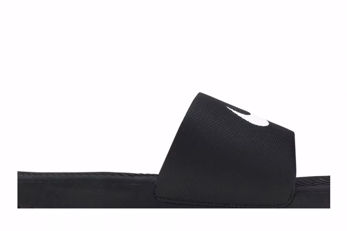Nike Kawa Slide Black White, view 3