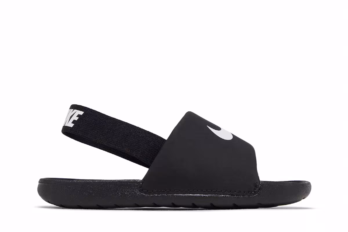 Nike Kawa Slide TD Black White, view 2