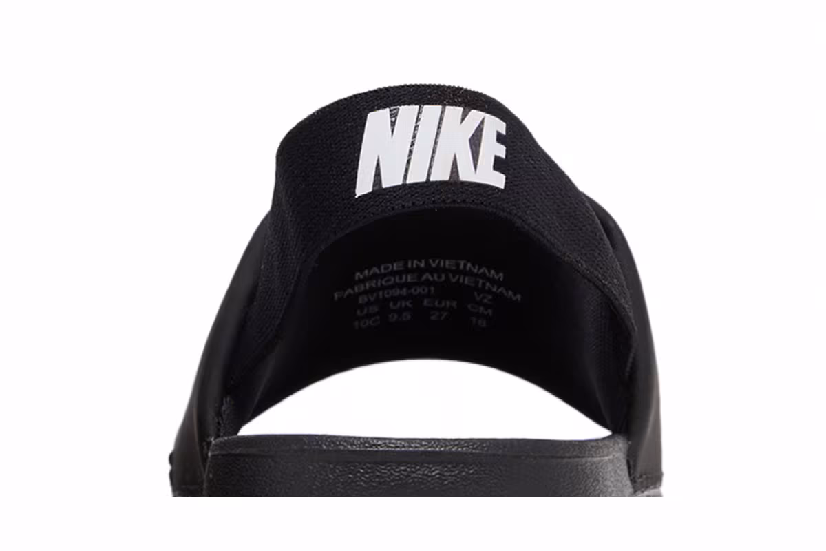 Nike Kawa Slide TD Black White, view 8