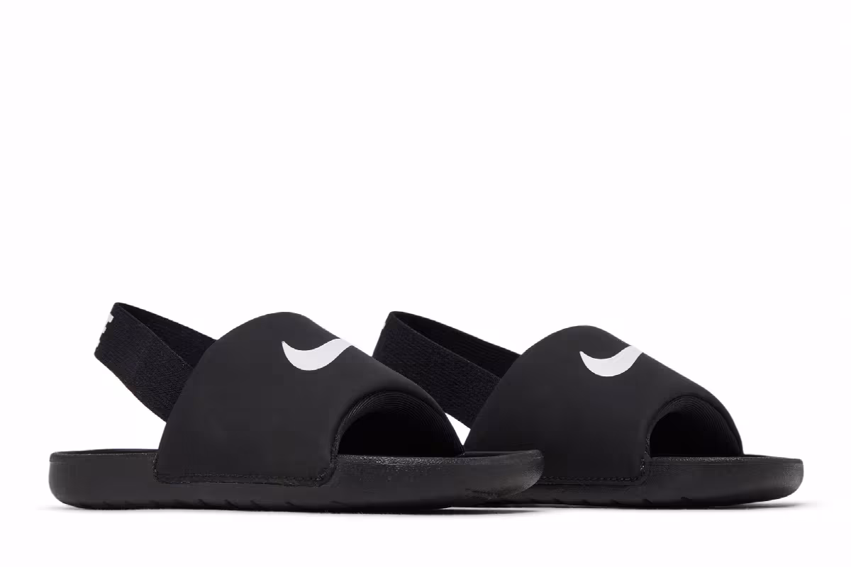 Nike Kawa Slide TD Black White, view 9