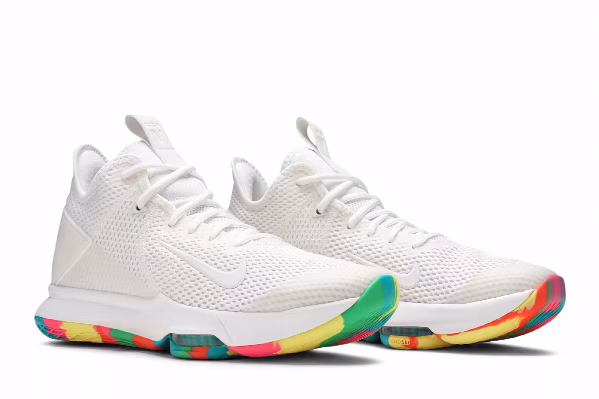 Nike LeBron Witness 4 EP White Multi Camo, view 9
