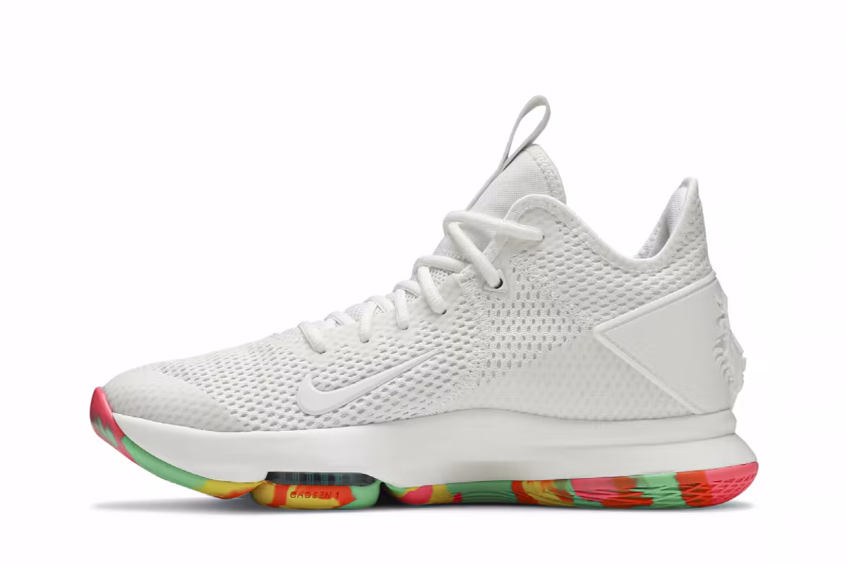 Nike LeBron Witness 4 White Multi Camo, view 4