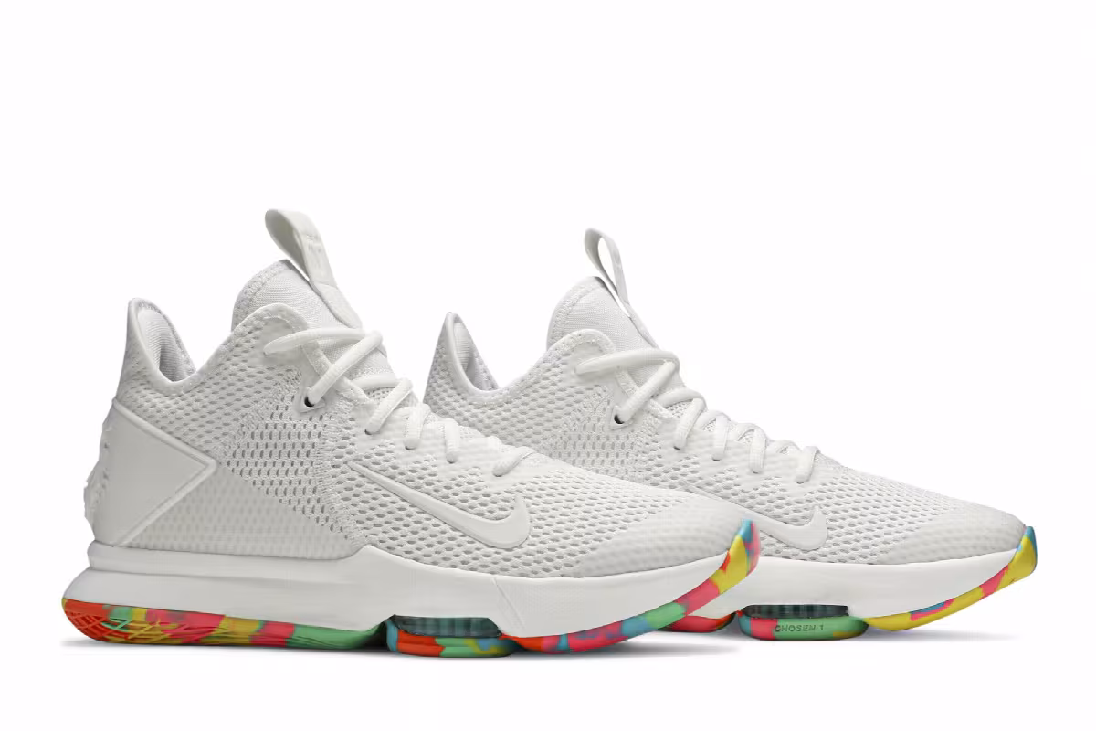 Nike LeBron Witness 4 White Multi Camo, view 9
