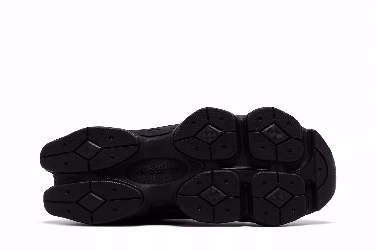 New Balance 9060 Big Kid Triple Black Suede, view 5