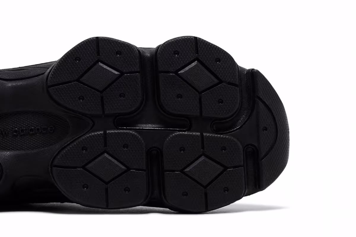 New Balance 9060 Big Kid Triple Black Suede, view 6