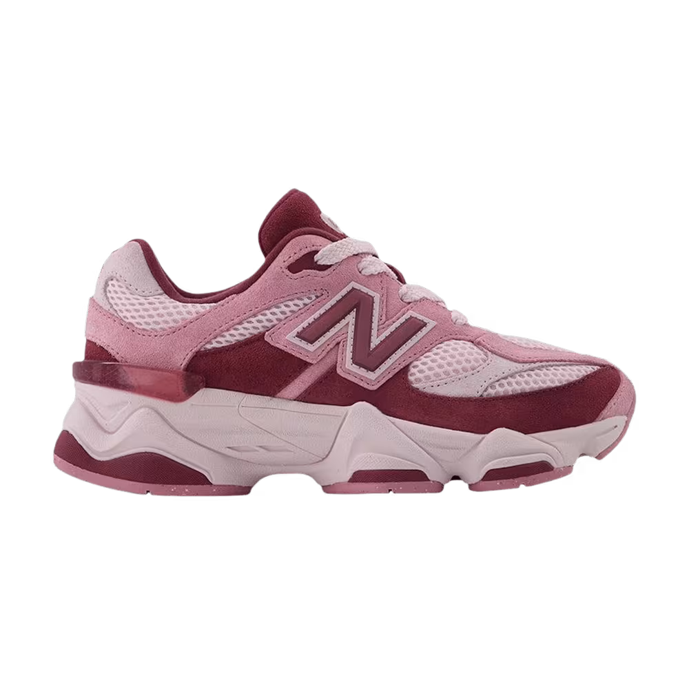 New Balance 9060 Little Kid Pink Granite Washed Burgundy