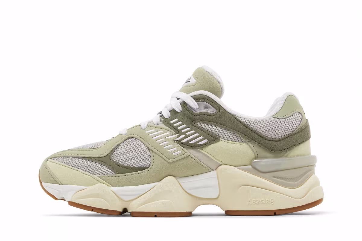 New Balance 9060 Big Kid Green Gum, view 4